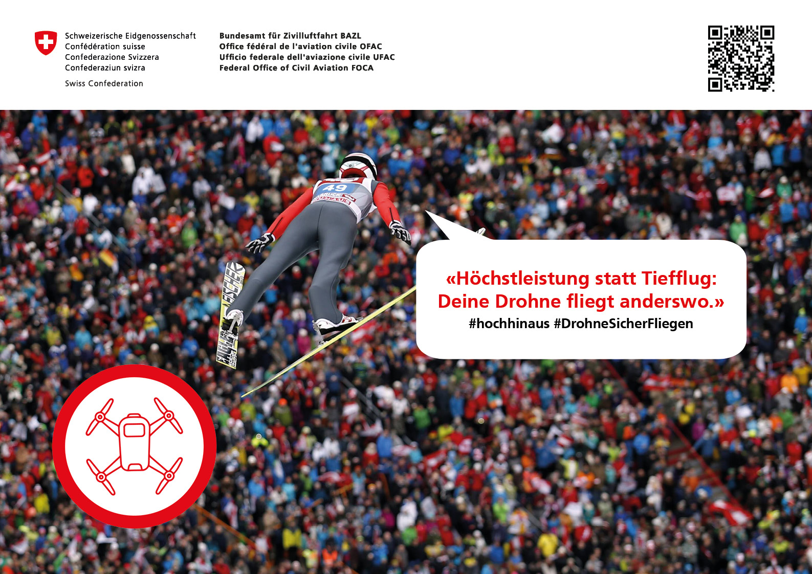 Höchstleistung statt Tiefflug: Deine Drohne fliegt anderswo. - #DrohneSicherFliegen
