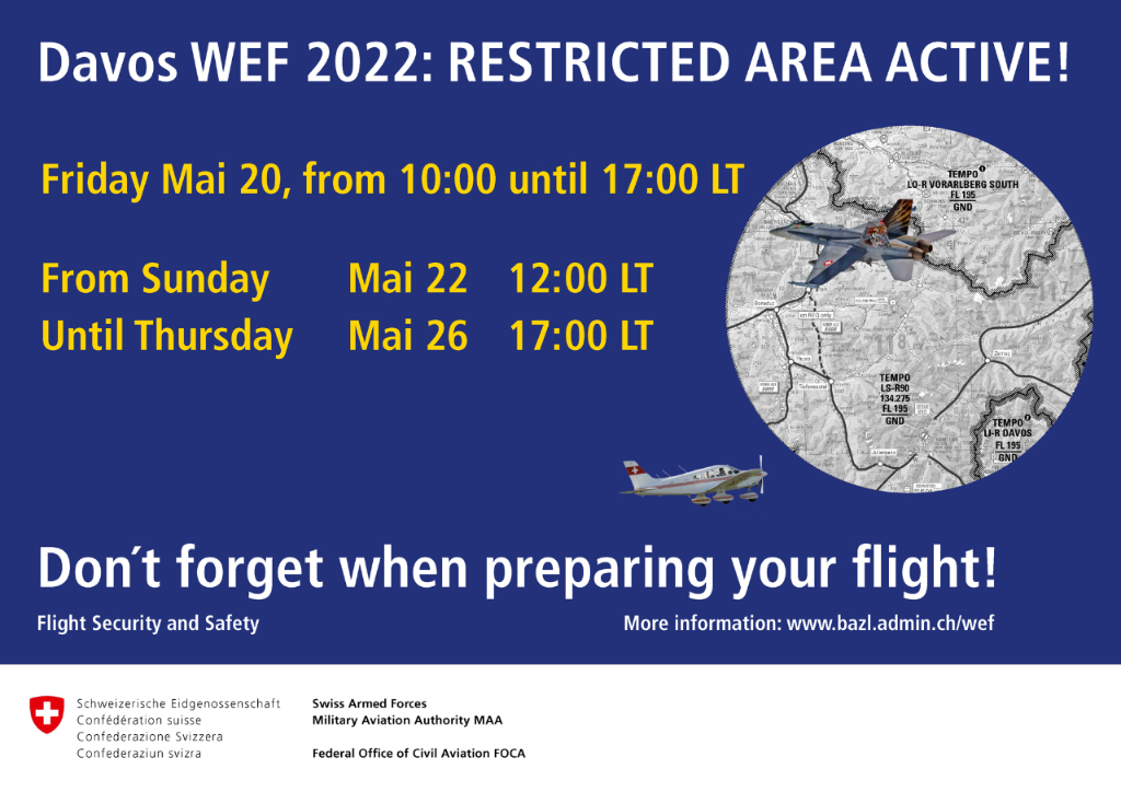 Plakat WEF 2019: Restricted area