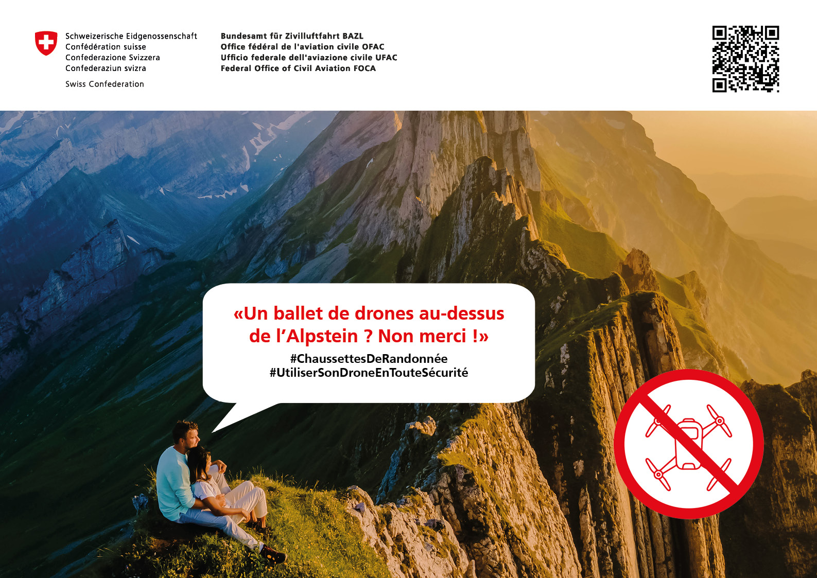 Un ballet de drones au-dessus de l'Alpstein ? Non merci ! - #UtiliserSonDroneEnTouteSécurité 