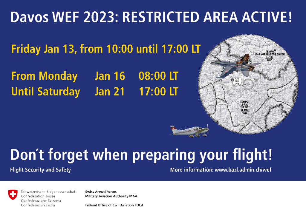 Plakat WEF 2020: Restricted area